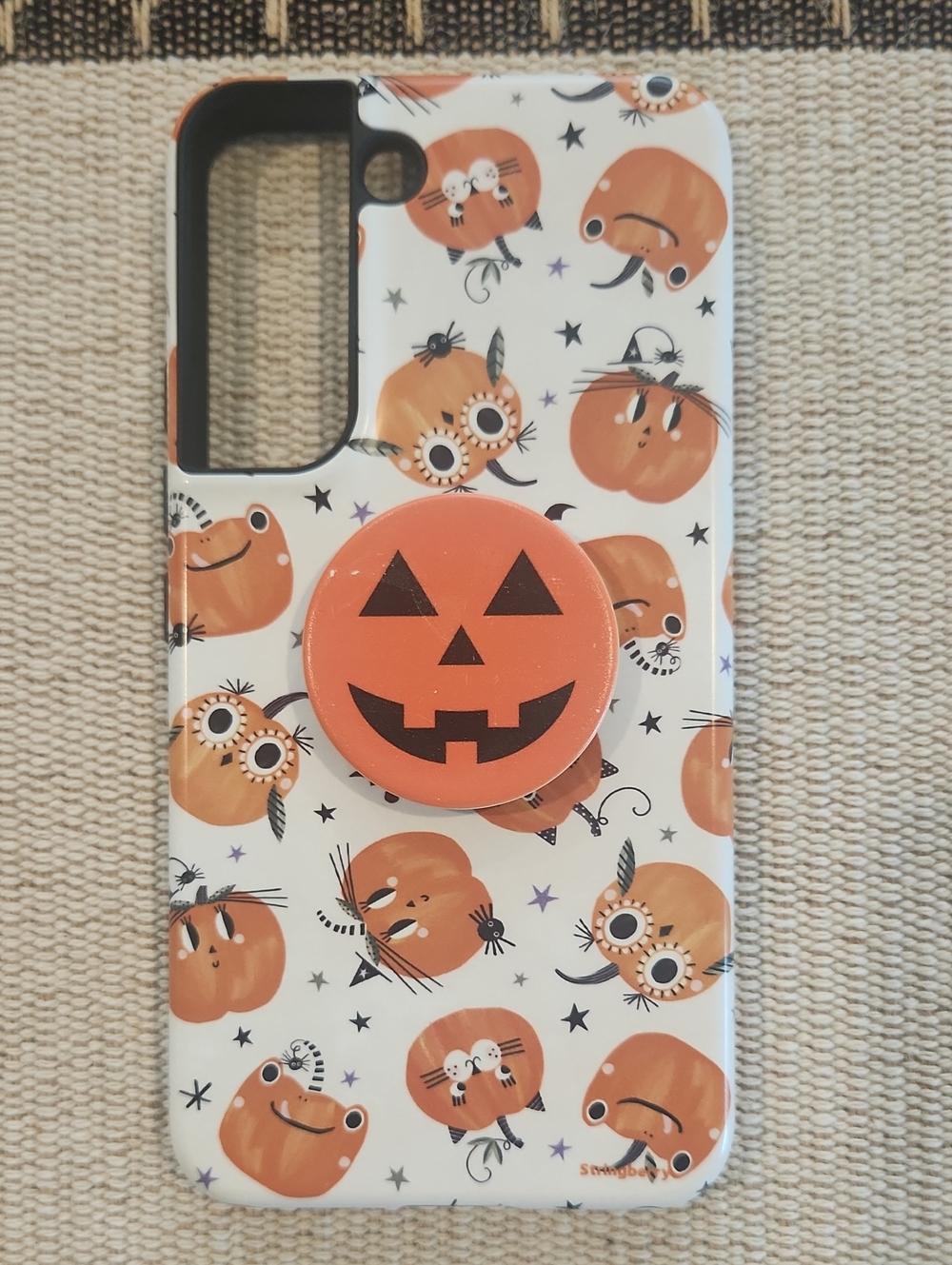 Stringberry Samsung Galaxy S22 "Halloween Pumpkin Light" Phone Case.